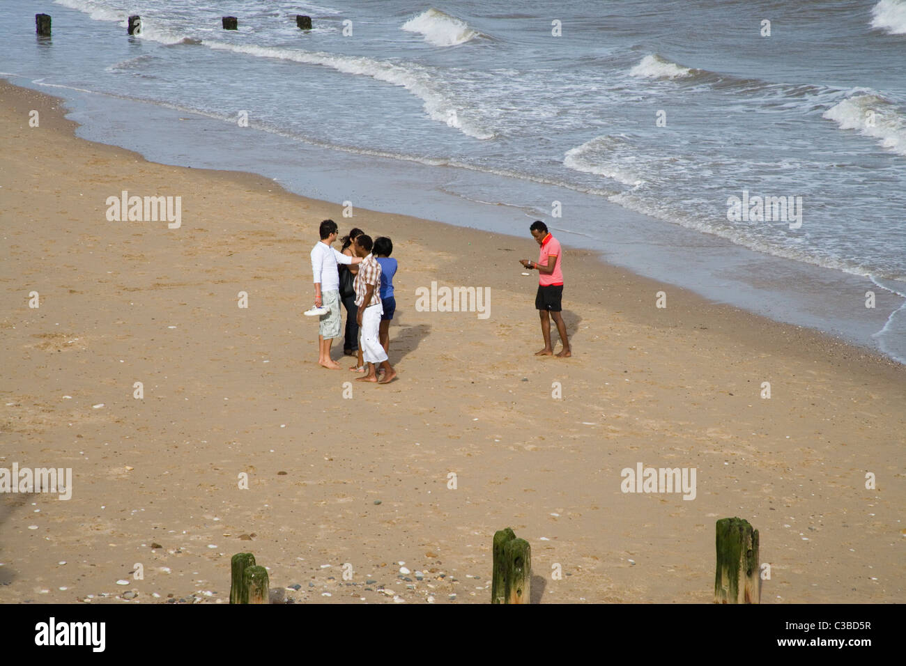 Sur la plage de bridlington yorkshire coast Banque D'Images