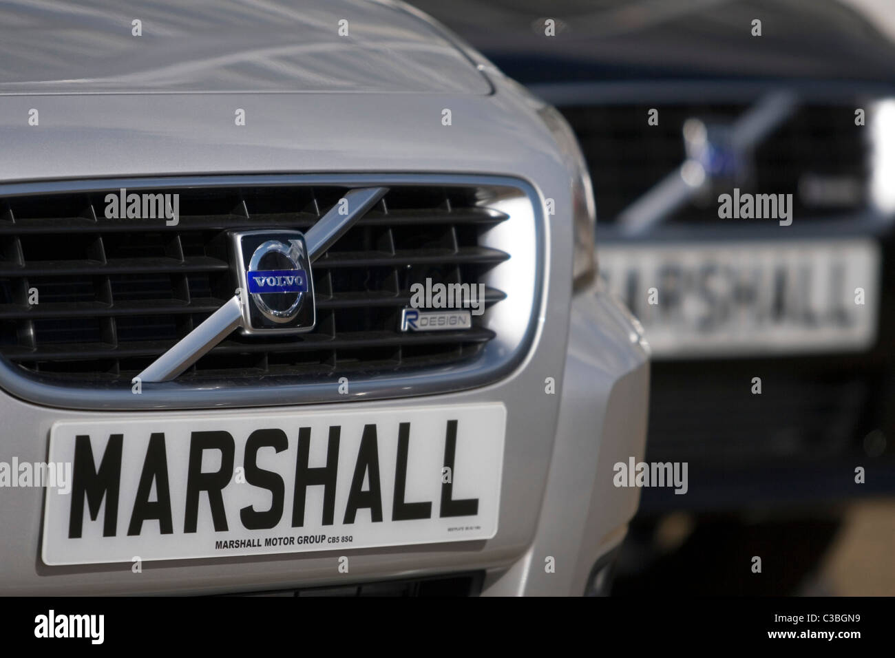 VOLVO Cars à l'intérieur d'une voiture dealerhip à Cambridge Banque D'Images