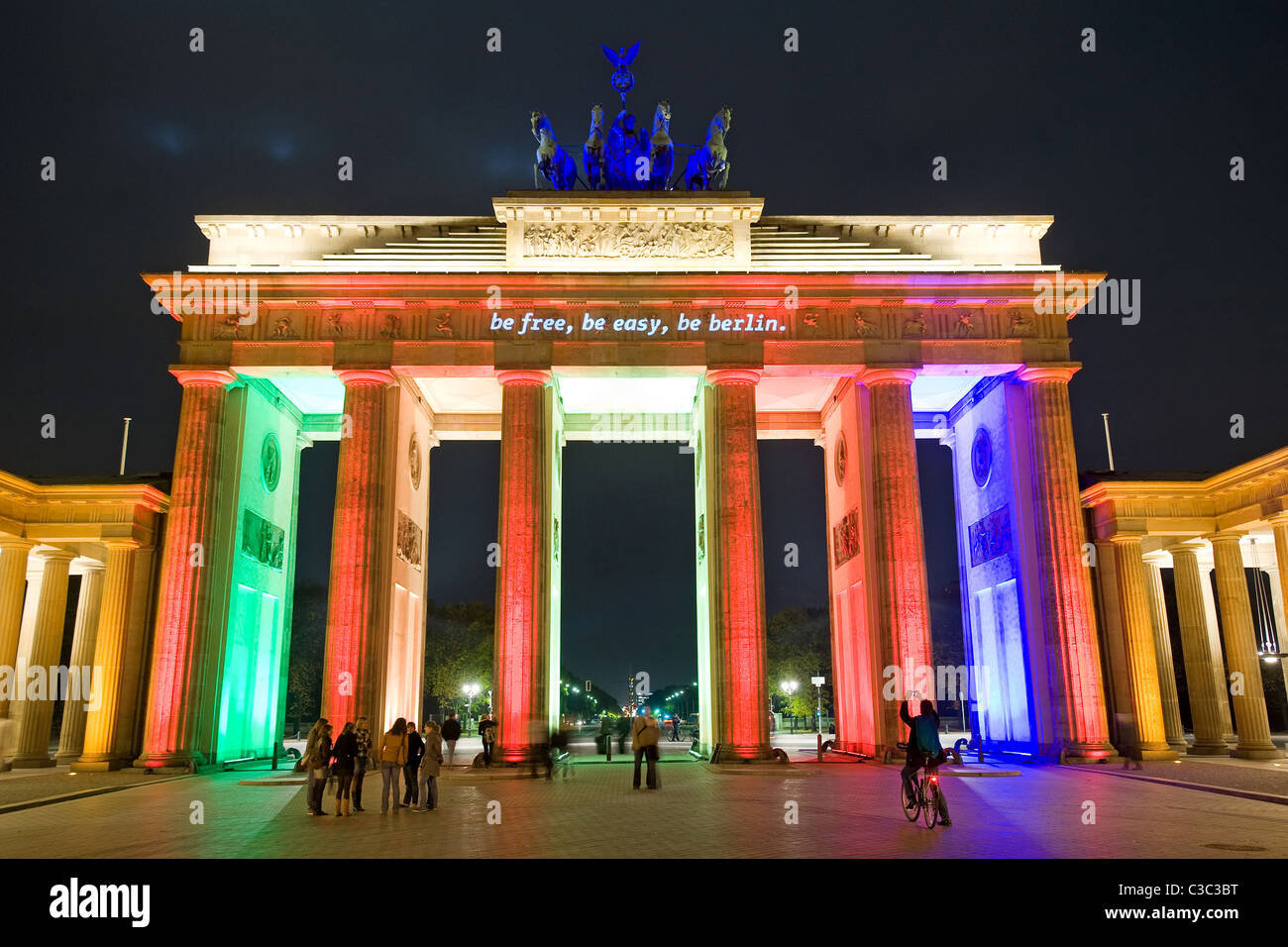 La porte de Brandebourg au cours de la Fête des Lumières 2008, Berlin, Allemagne Banque D'Images