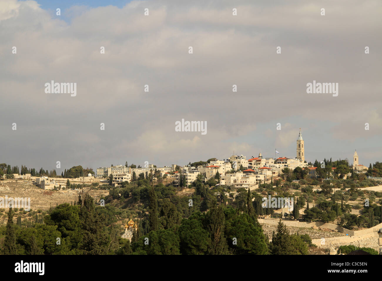 Israël, Jérusalem, une vue sur le Mont des Oliviers Banque D'Images