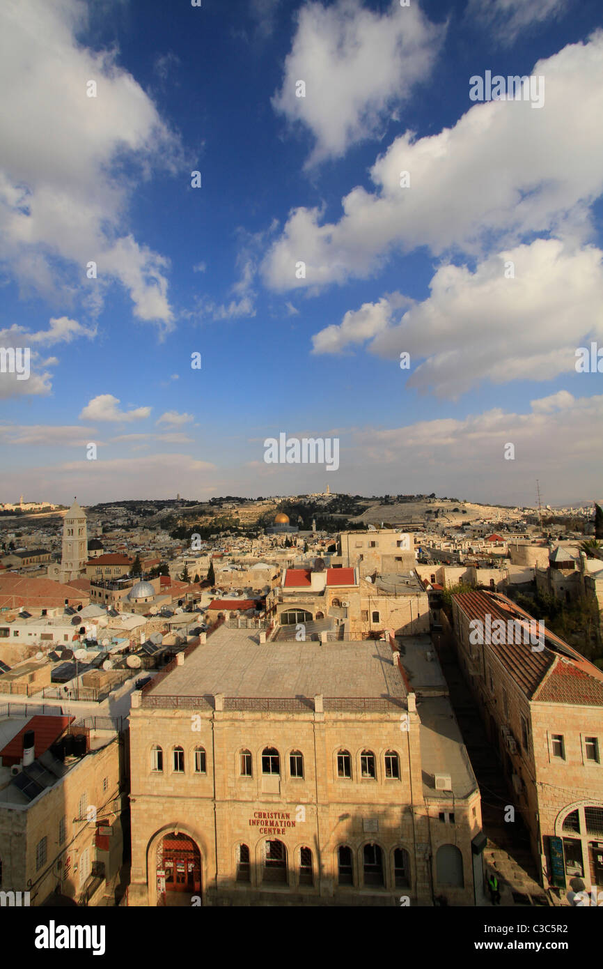 Israël, une vue sur la vieille ville de Jérusalem Banque D'Images