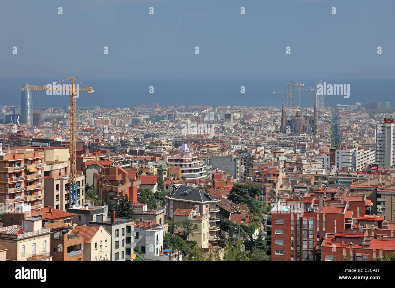 Vue paysage urbain de Barcelone, Espagne, Europe. Banque D'Images