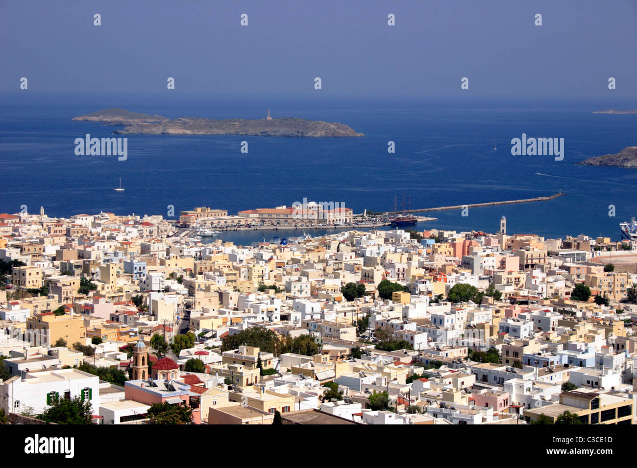Capitale de la Ermoupolis Syros Cyclades Grèce UE Union Européenne Europe Banque D'Images