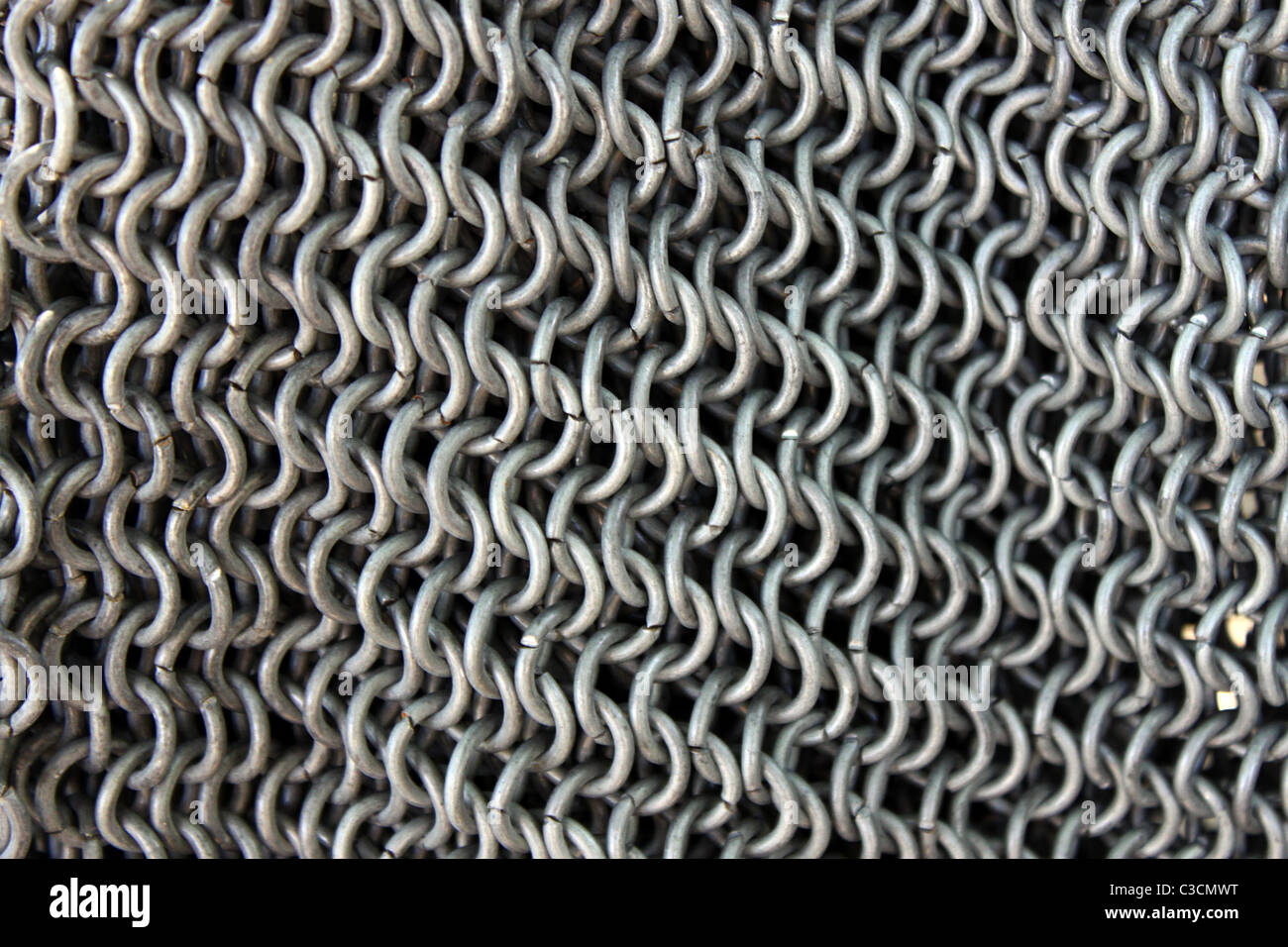 Close up of chain mail de chevalier Banque D'Images
