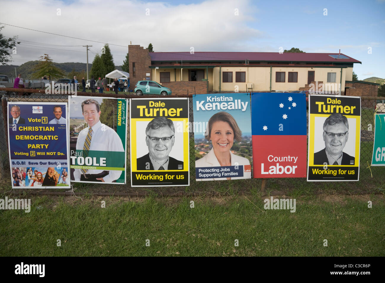 Affiches de campagne de candidats à l'élection 2011 État de la Nouvelle Galles du Sud, Australie Banque D'Images