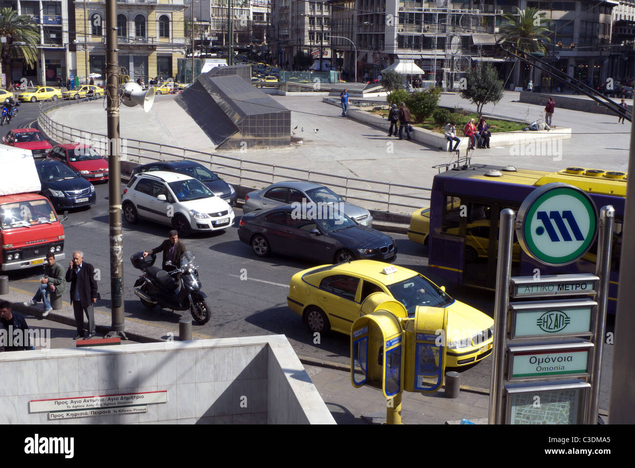 La Grèce place Omonia Athènes attika Banque D'Images