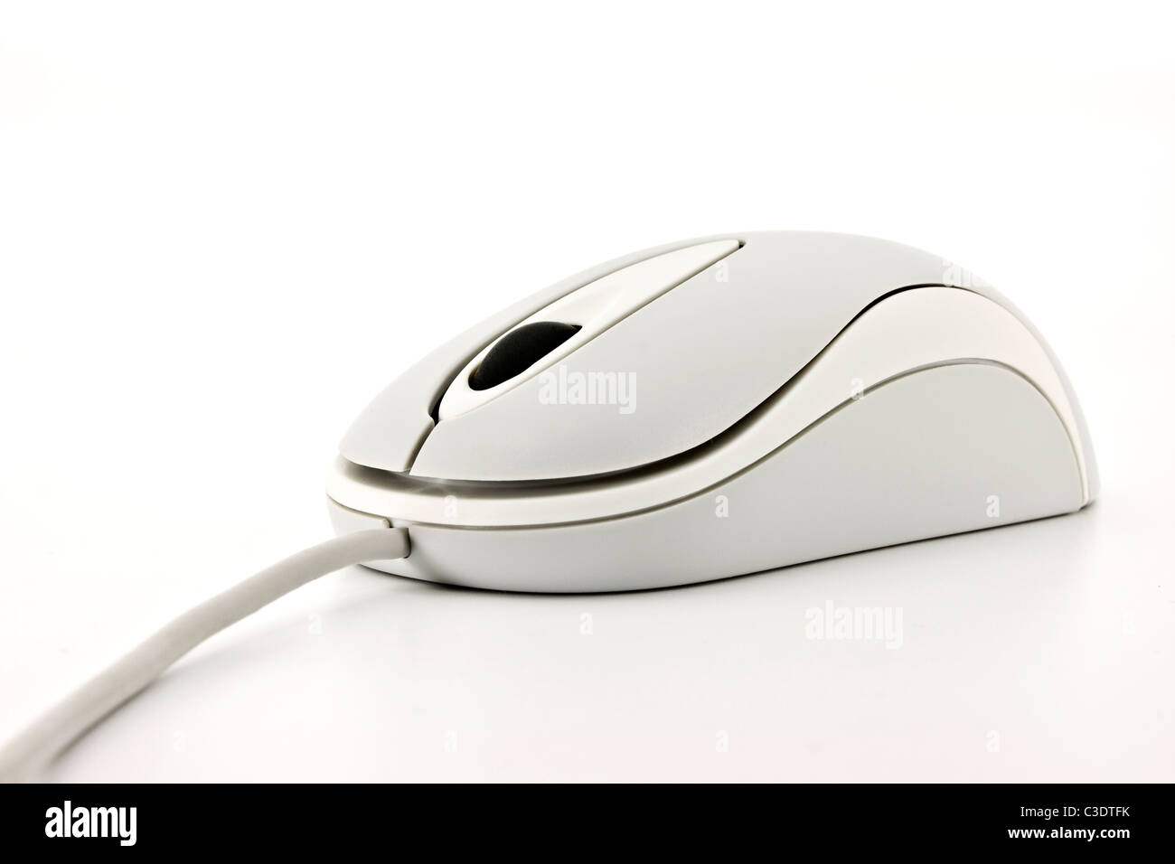 Gros plan d'une souris d'ordinateur blanc Banque D'Images