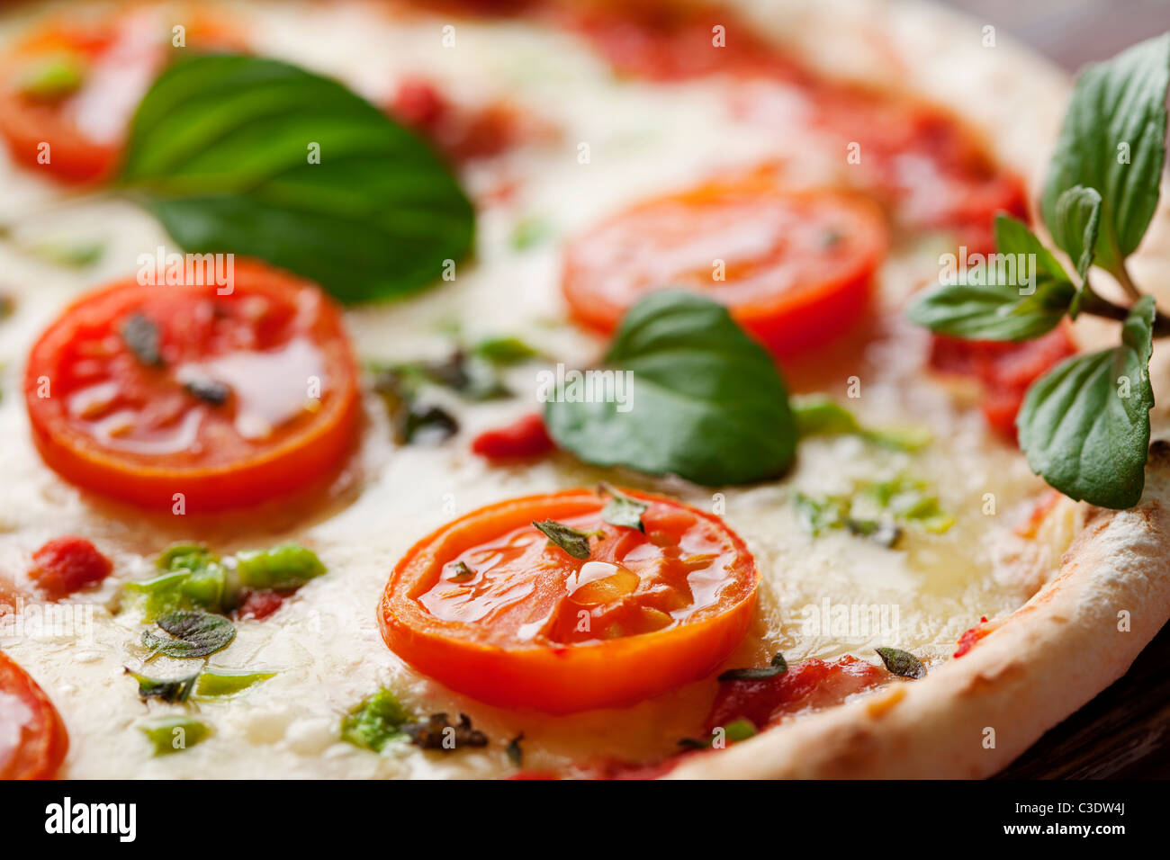 Pizza italien frais Banque D'Images
