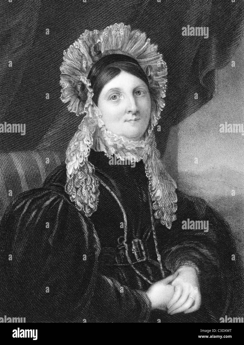 Anne Denman sur gravure de 1844. L'épouse de John Flaxman. Gravée par J.Cochran après une photo par Gent. Banque D'Images