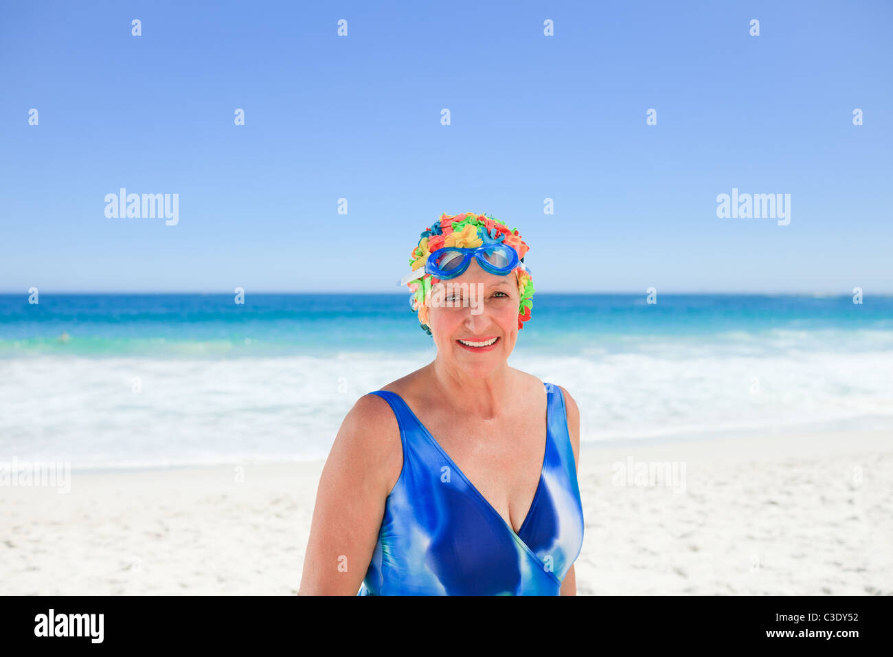 Femme mature en maillot de bain Banque de photographies et d’images à