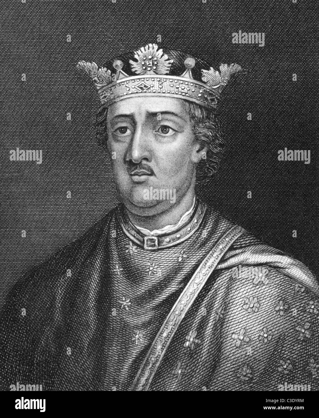 Henry II d'Angleterre (1133-1189) gravure sur de 1830. Roi d'Angleterre au cours de 1154-1189. Publié à Londres par Thomas Kelly. Banque D'Images