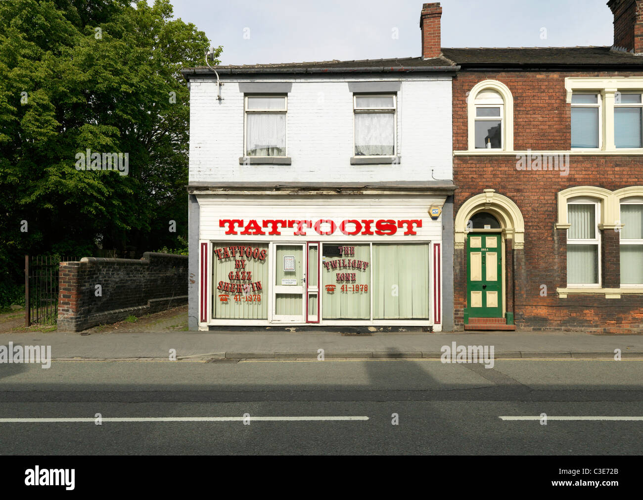Salon de tatoueur Banque D'Images