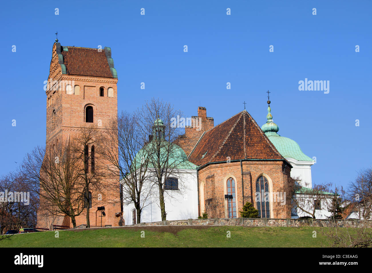 Style de l'architecture gothique de l'Église Sainte-Marie à Varsovie, Pologne Banque D'Images