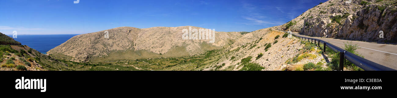 Stara Baska Kuestenstrase - Stara Baska coast road 24 Banque D'Images