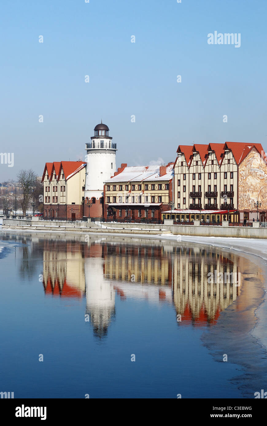 Village de poissons à Kaliningrad Banque D'Images