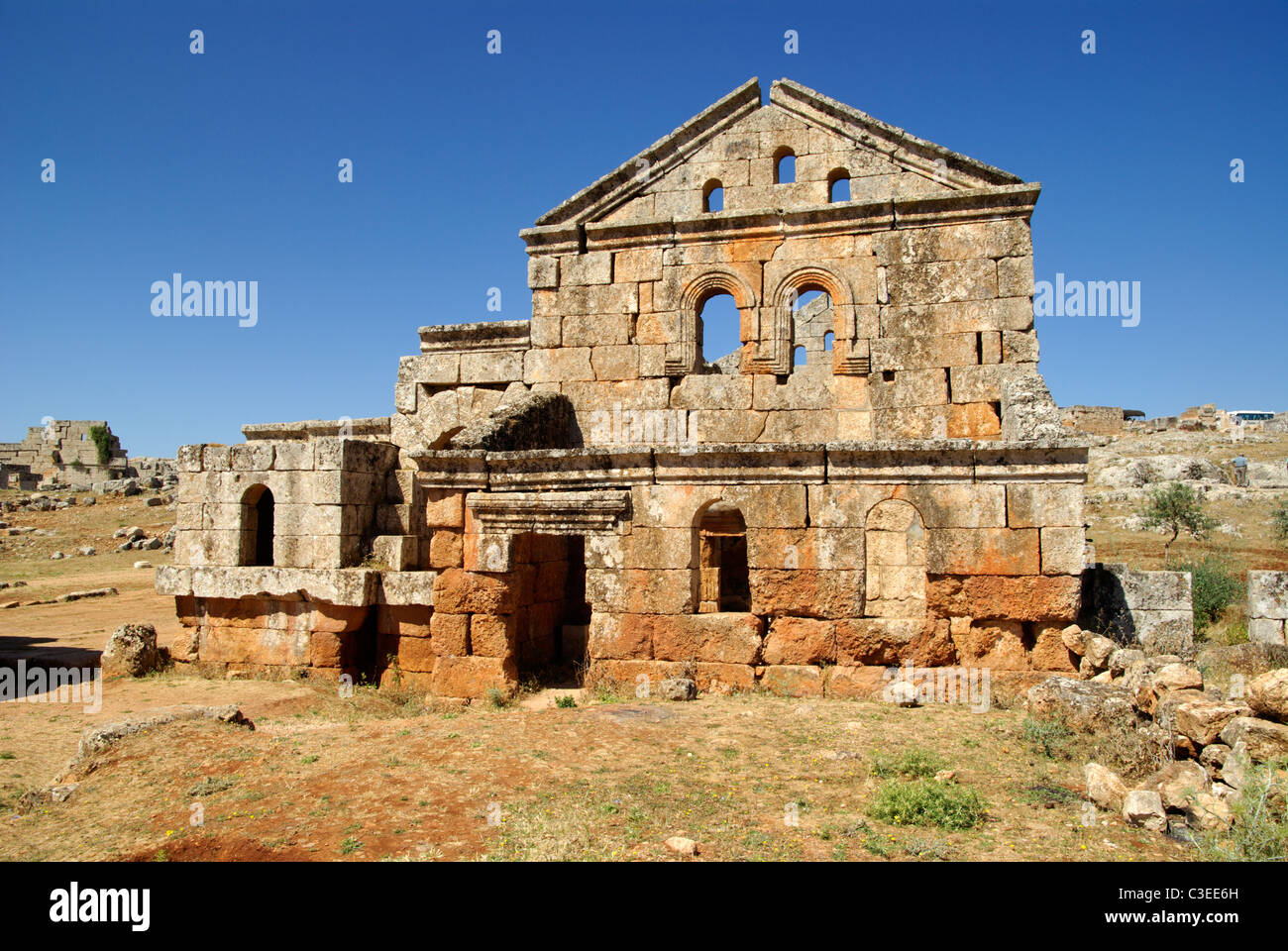 Serjilla, Jebel Riha, Syrie Banque D'Images