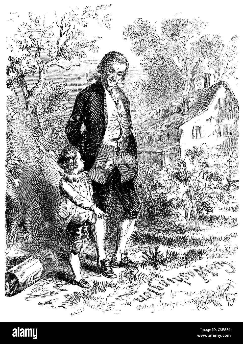 George Washington et son père Banque D'Images