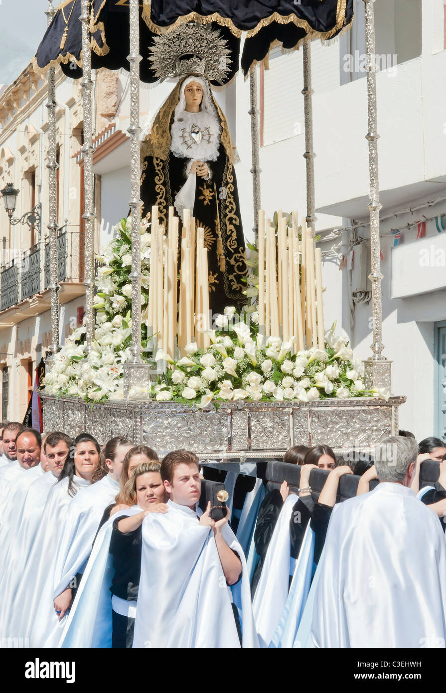 Procession de la semaine sainte en Andalousie Almeria Espagne Turre Banque D'Images