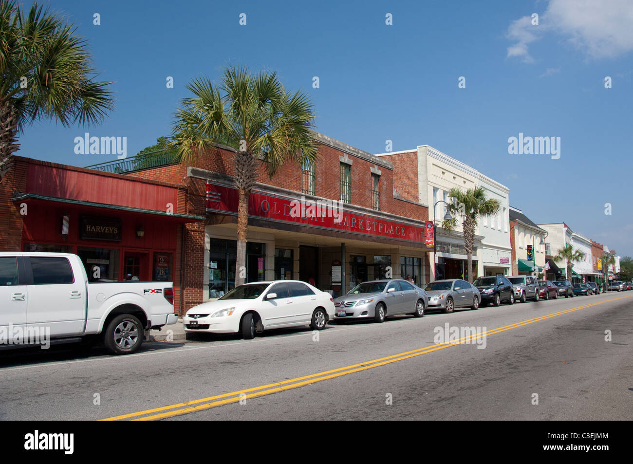 De Beaufort, Caroline du Sud. Le centre-ville historique. Banque D'Images