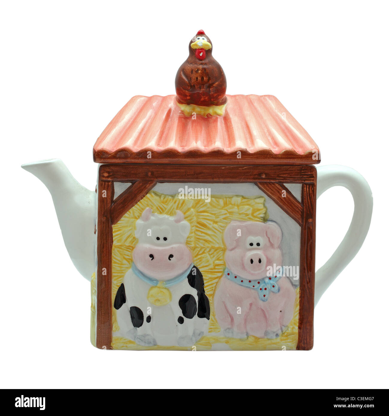 Théière porcelaine antique Banque D'Images