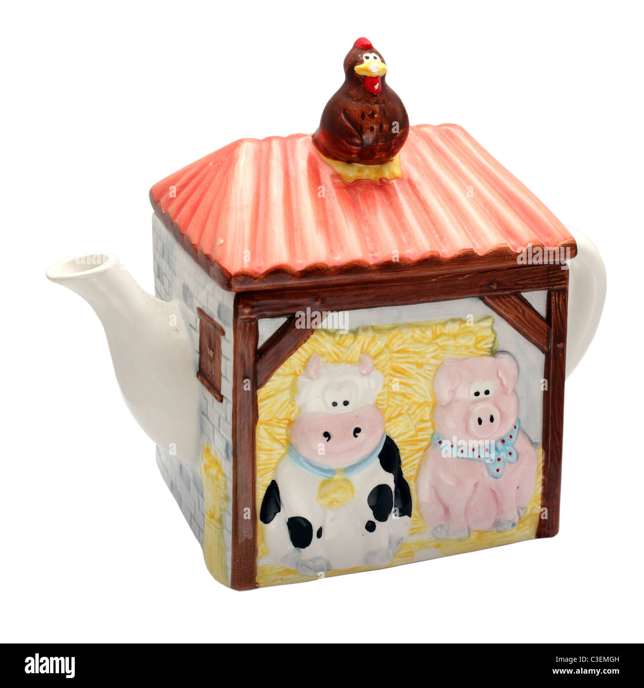 Théière porcelaine antique Banque D'Images