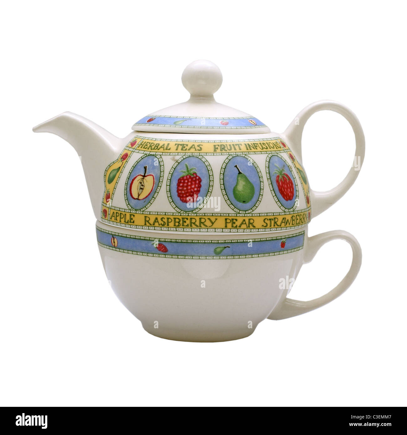 Théière porcelaine antique Banque D'Images