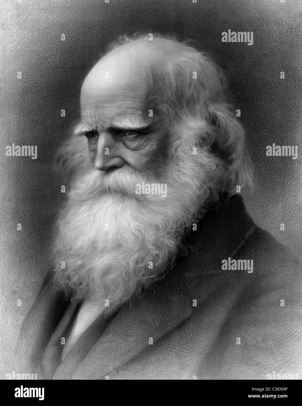 William Cullen Bryant - poète romantique américaine, journaliste, éditeur de longue date et le Saturday Evening Post 1876 Banque D'Images