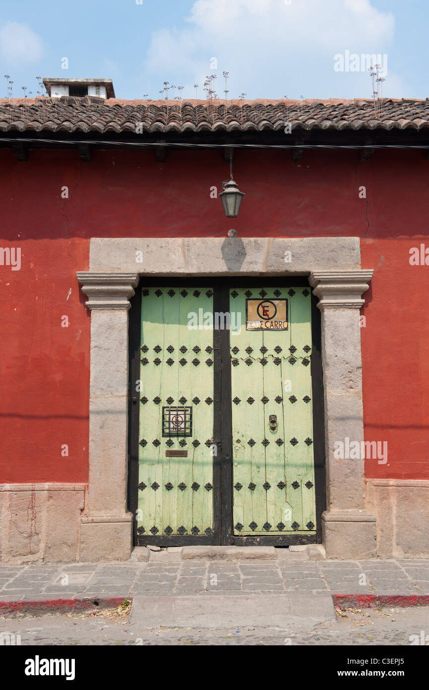 Antigua, Guatemala. Vieille porte. Banque D'Images
