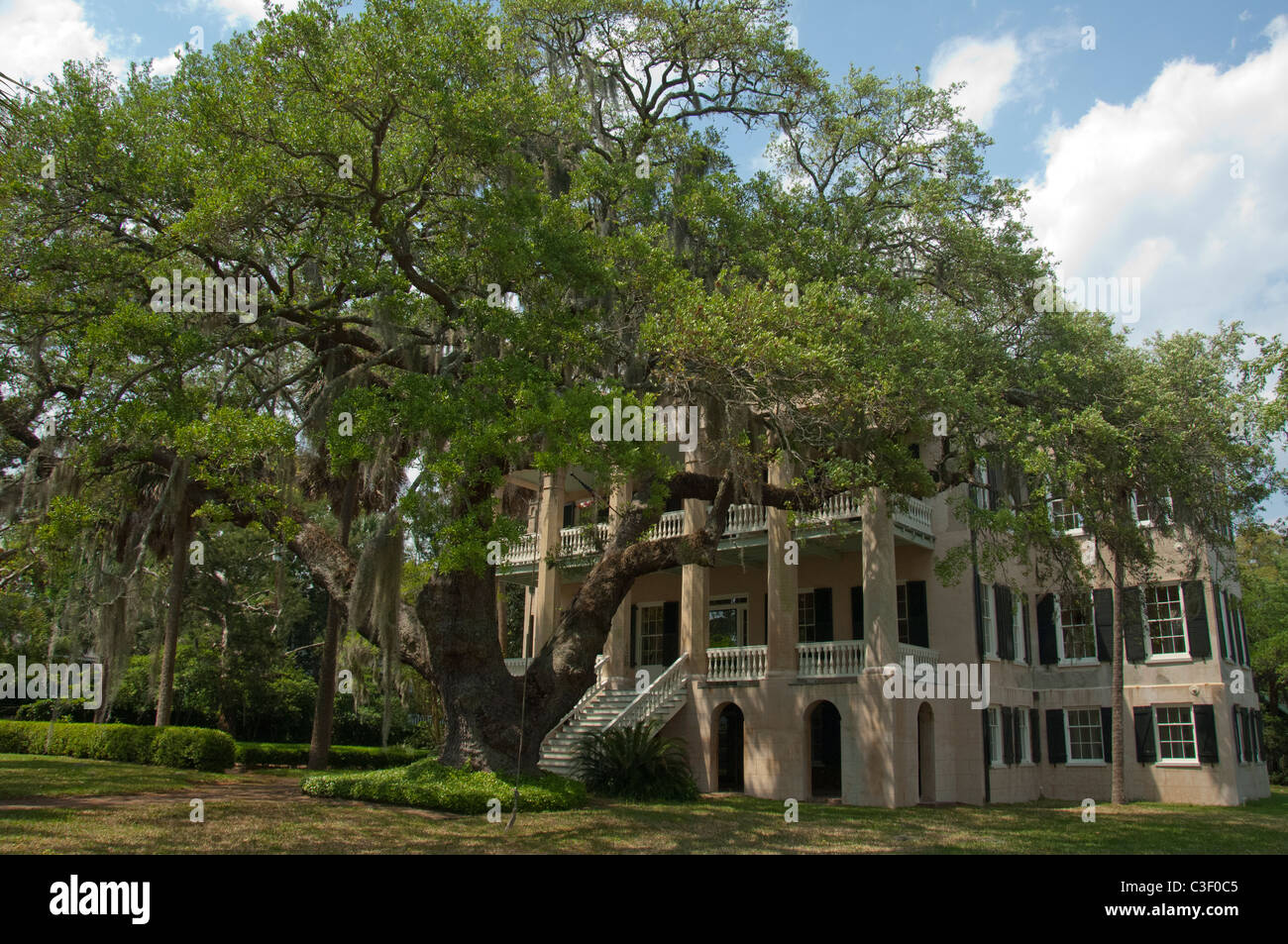 De Beaufort, Caroline du Sud. Antebellum home traditionnels du Sud. Banque D'Images