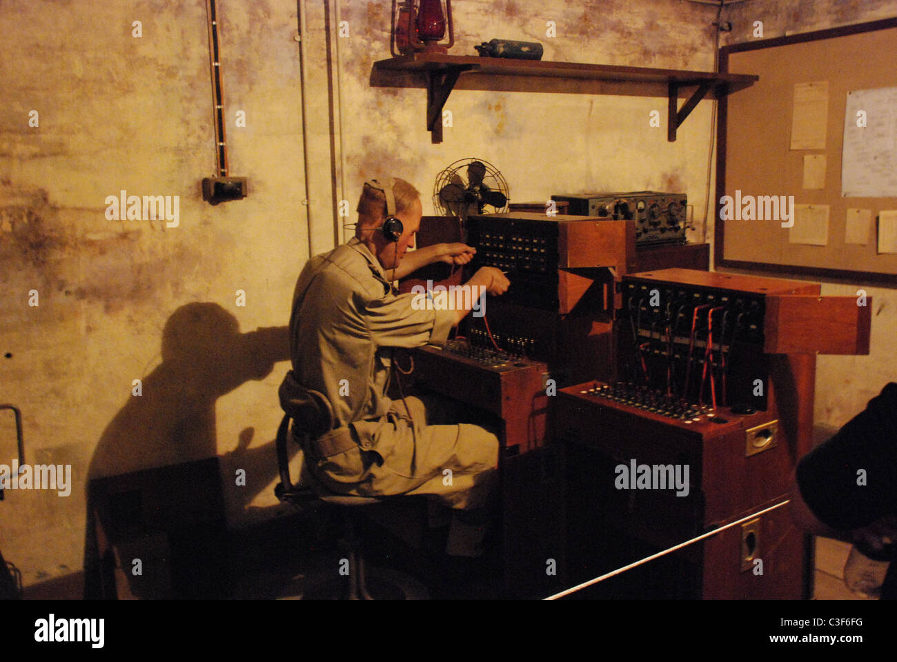 Le poste de commandement de combat à Fort Canning Park Singapore Banque D'Images