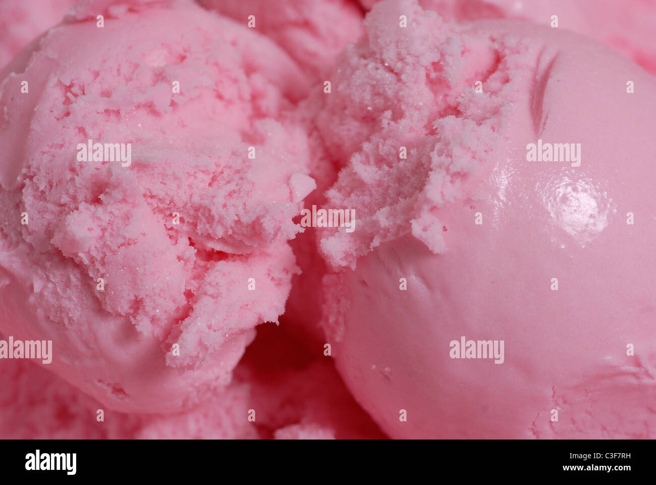 Glace à la fraise Banque D'Images