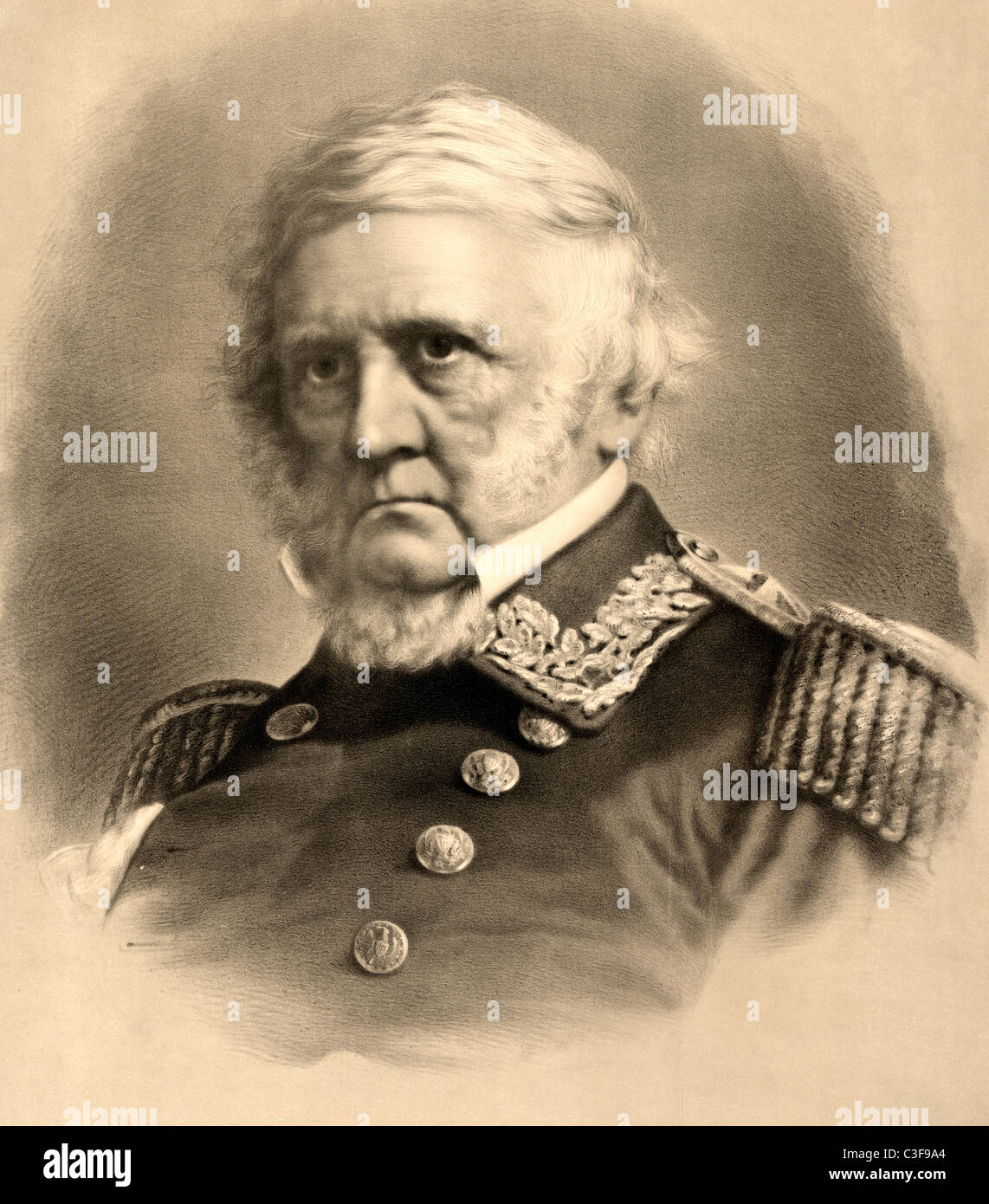 Le Lieutenant-général Winfield Scott - USA Army vers 1862 Banque D'Images