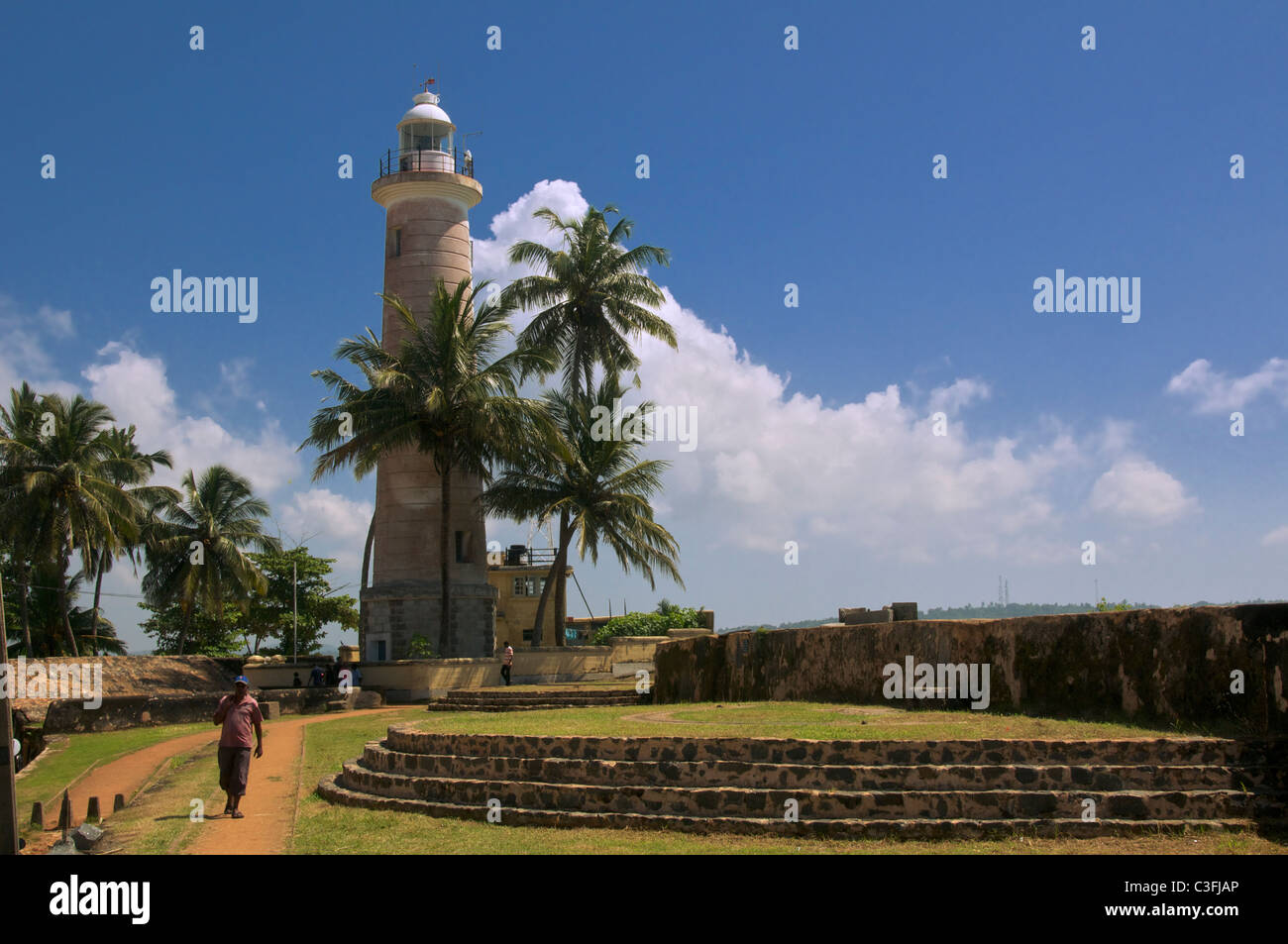 Lighthouse Galle et remparts Galle Sri Lanka Banque D'Images