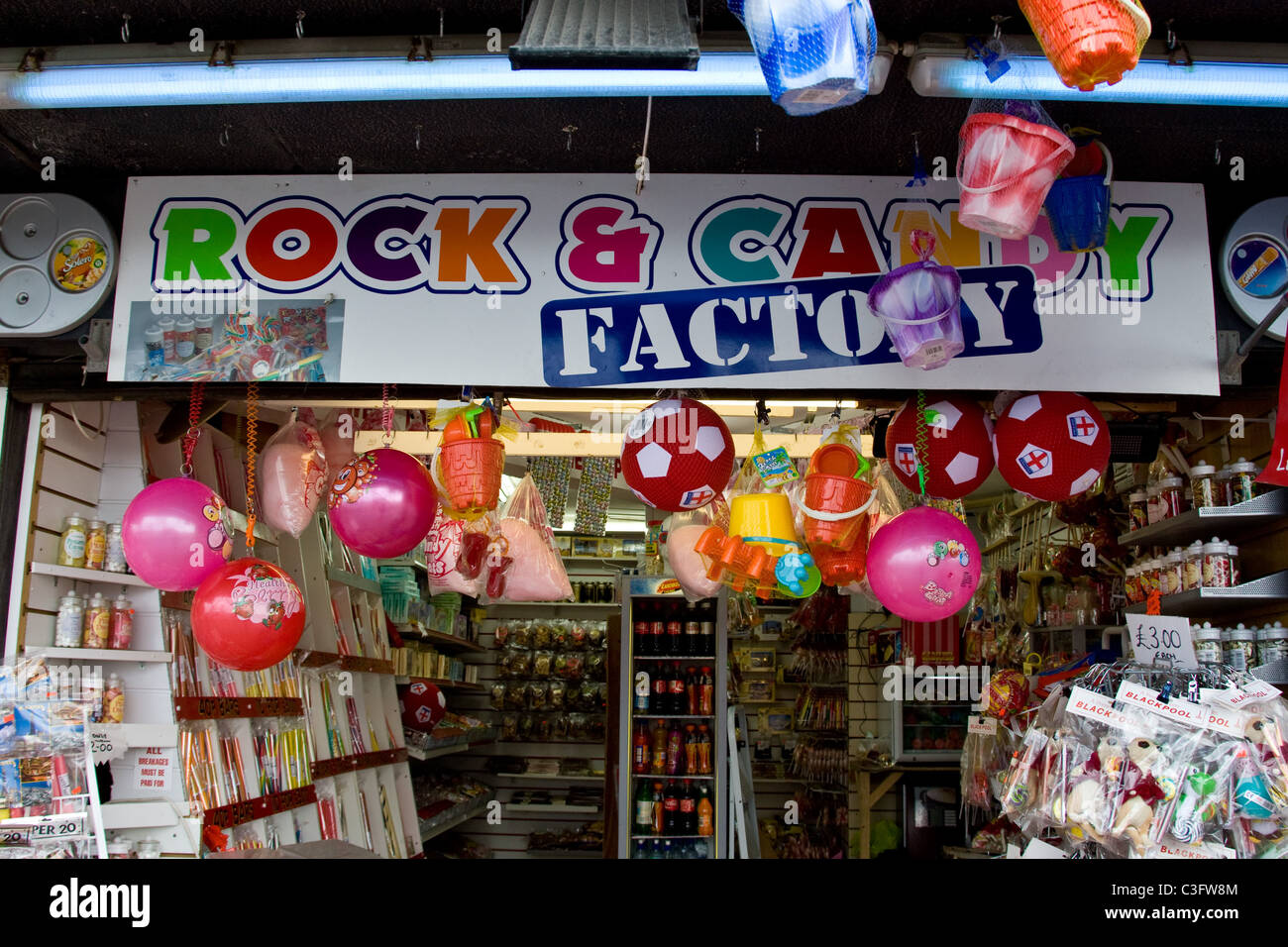 5.5.2011 Rock & Candy Shop Blackpool, Angleterre © Banque D'Images