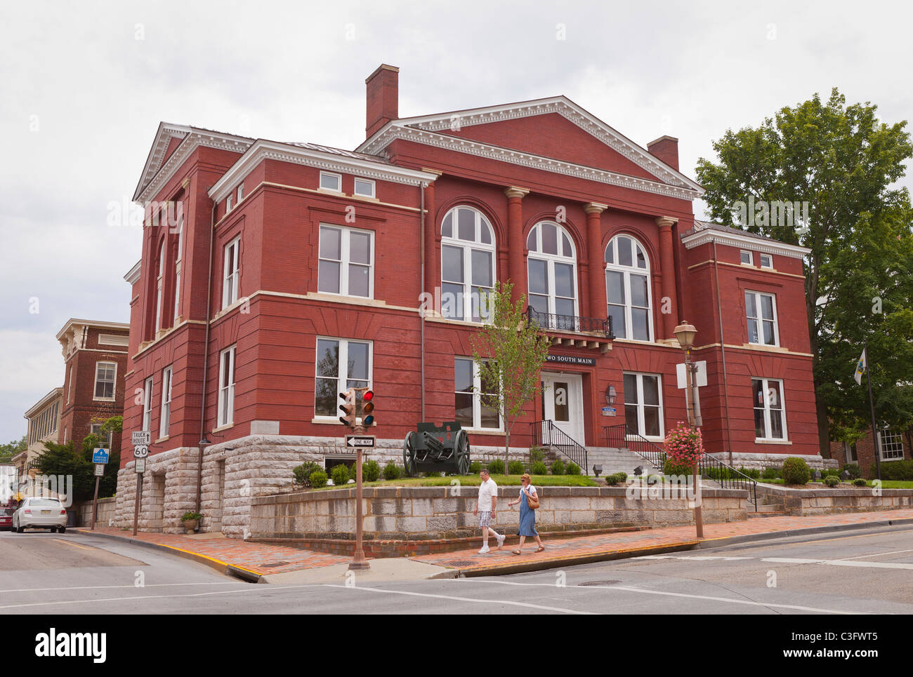 LEXINGTON, Virginia, USA - Deux Sud bâtiment principal, Washington-Lee University. Banque D'Images