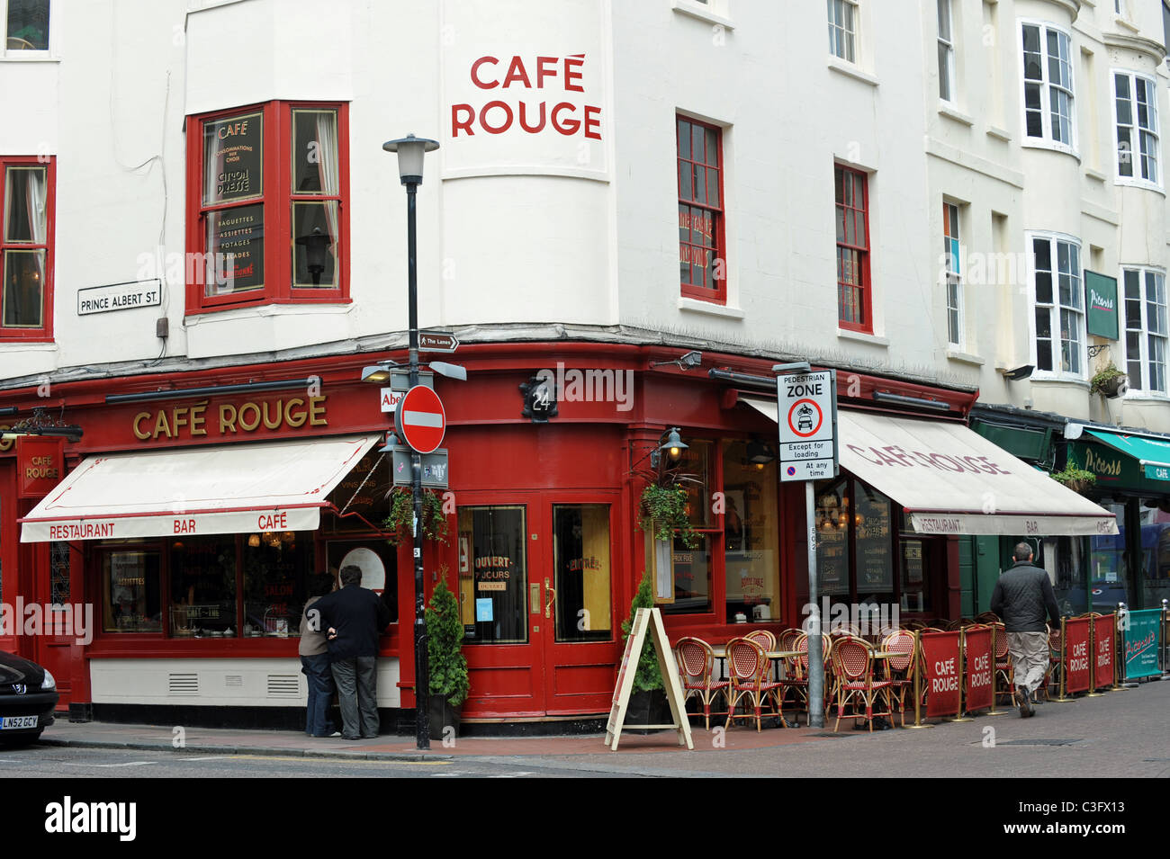 Café Rouge restaurant en centre-ville de Brighton UK Banque D'Images