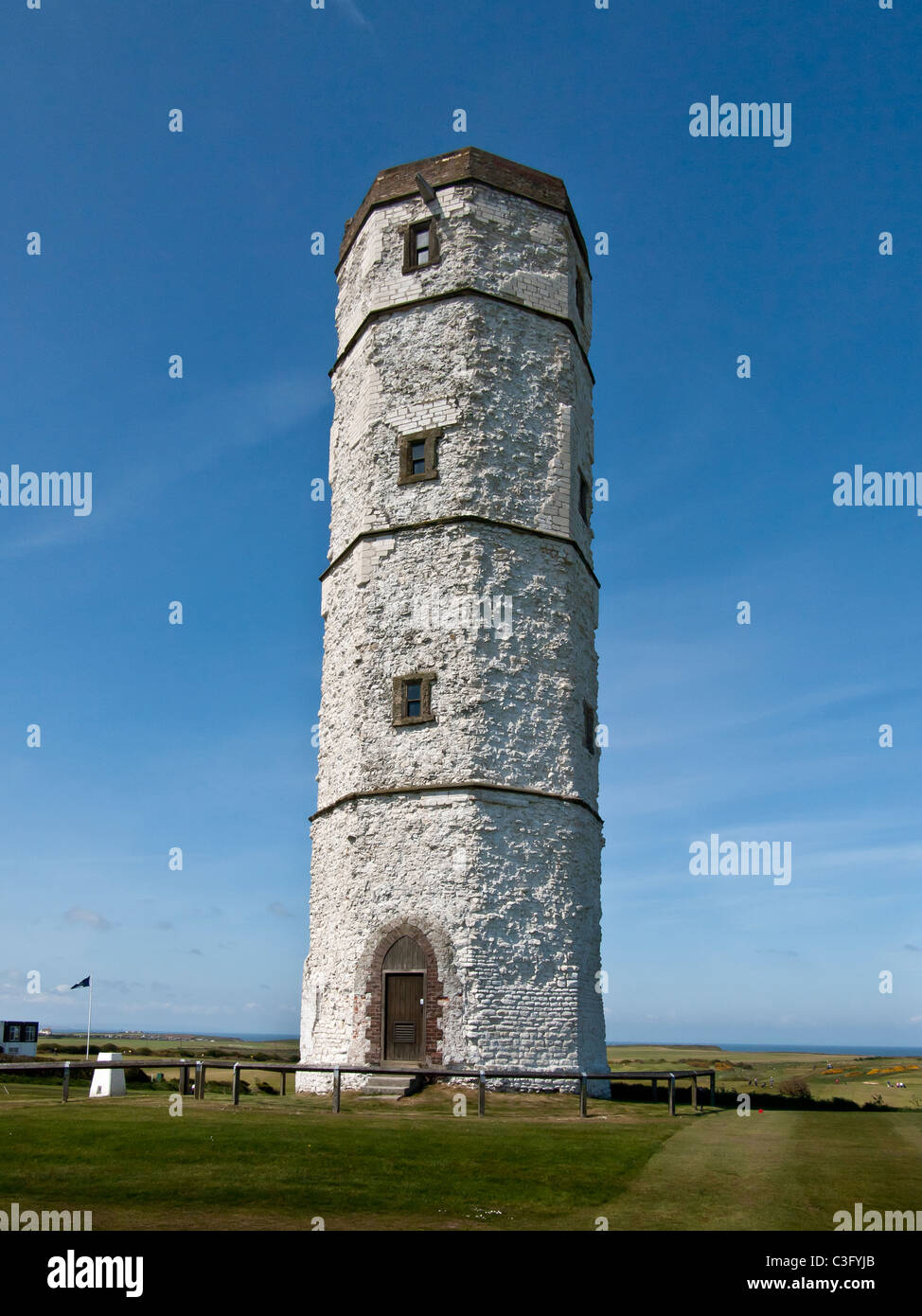 Ancien Phare 1674 Flamborough East Yorkshire UK Banque D'Images