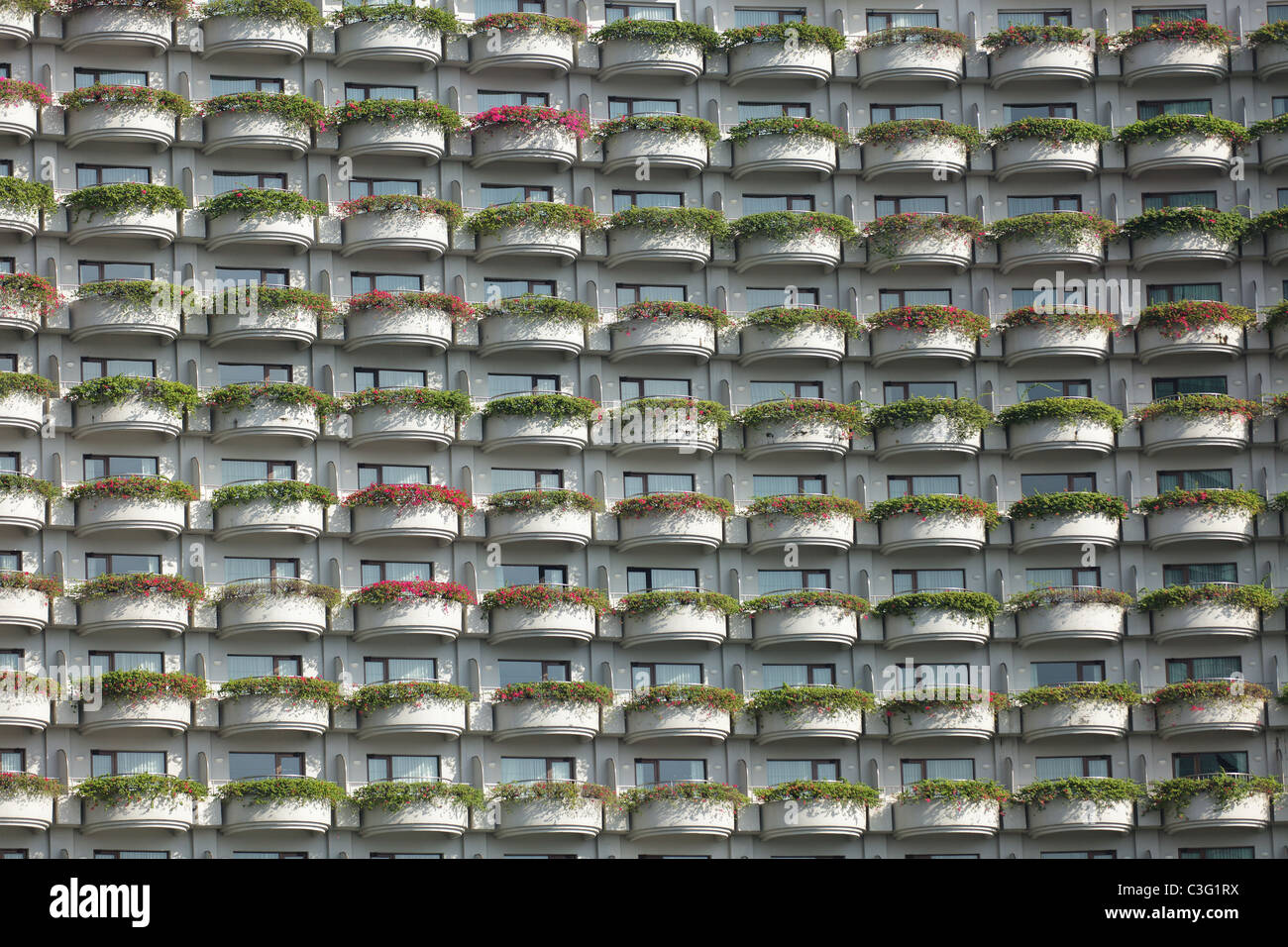 Arrière-plan de construction résidentielle moderne à Bangkok, Thaïlande Banque D'Images