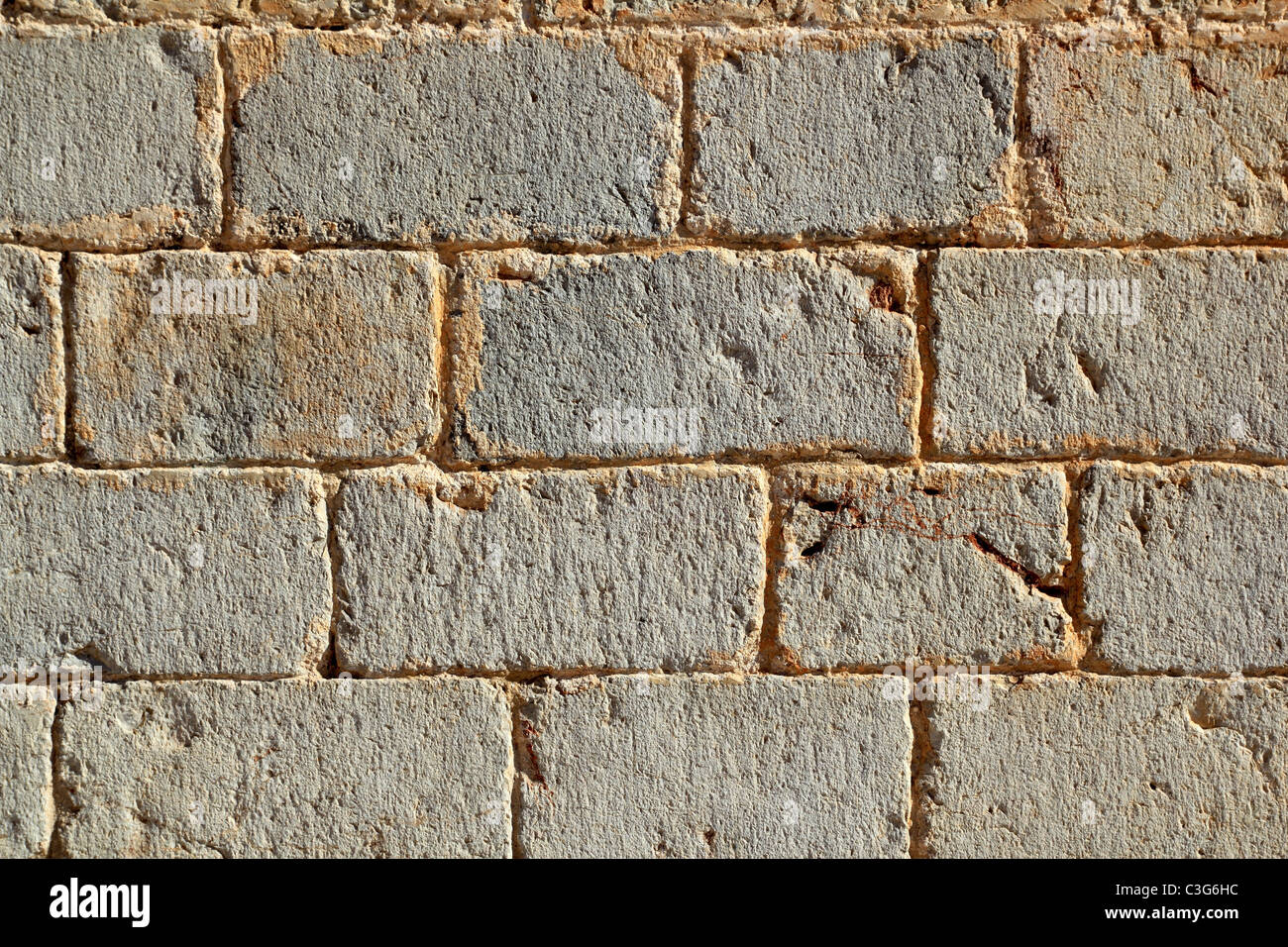 Château mur de maçonnerie en pierre de lignes anciennes motif texture en Espagne Banque D'Images