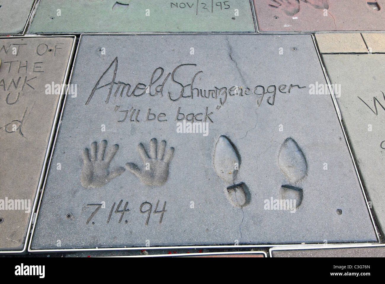 Le Grauman's Chinese Theatre à Hollywood, Californie. Banque D'Images