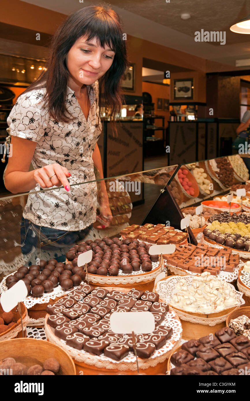 Fabrique de chocolat, L'viv, Ukraine Banque D'Images