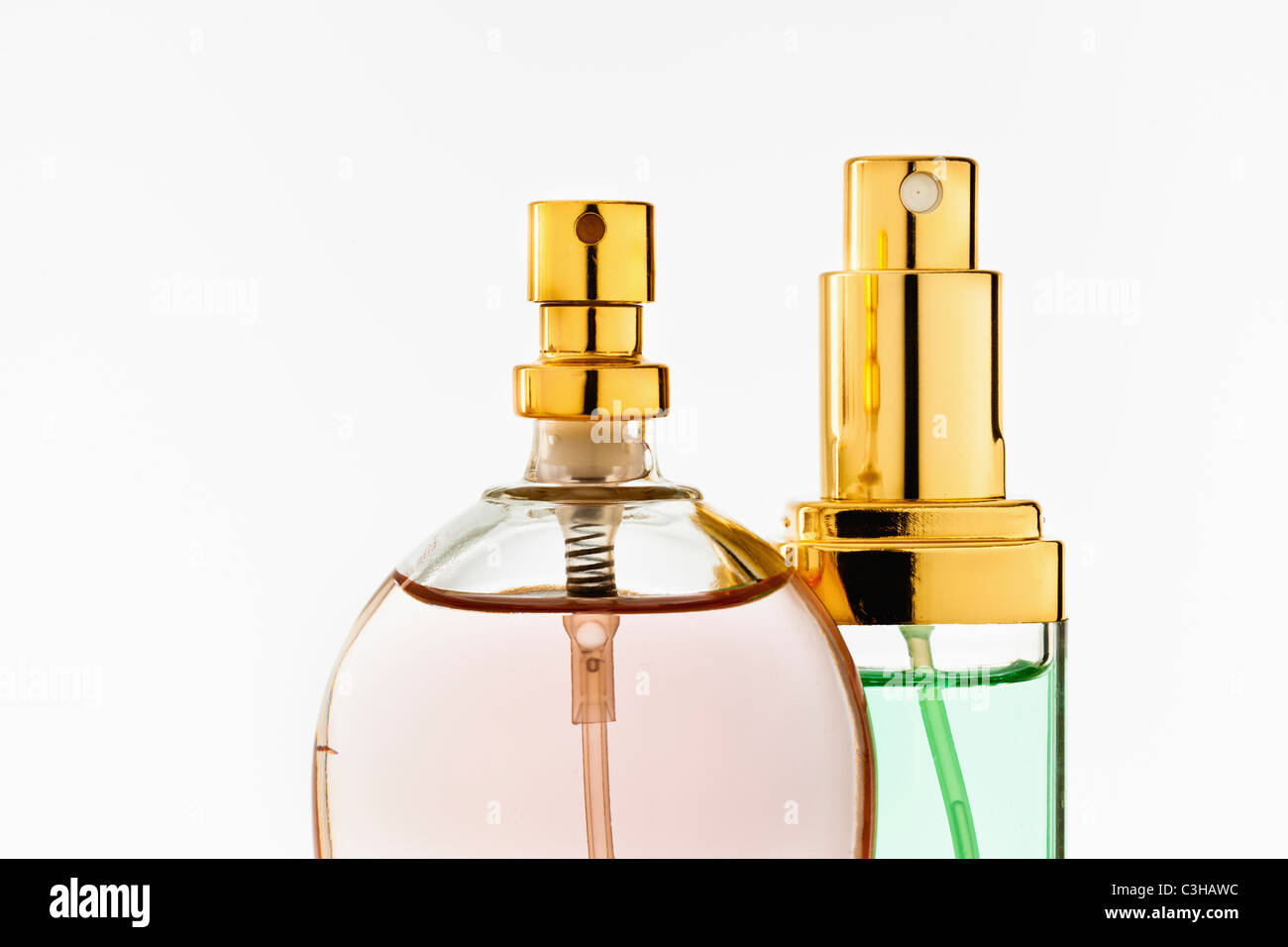 Close up de pulvérisateurs de parfum Banque D'Images