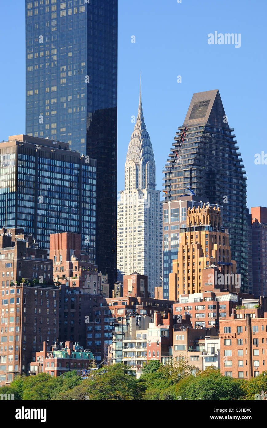 Midtown Manhattan y compris le Chrysler building, entre autres. Banque D'Images