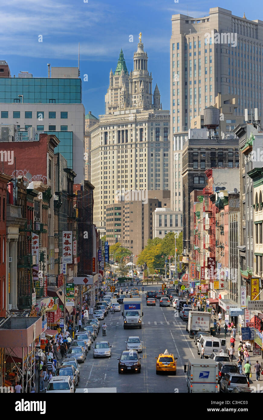 Chinatown à New York. Banque D'Images