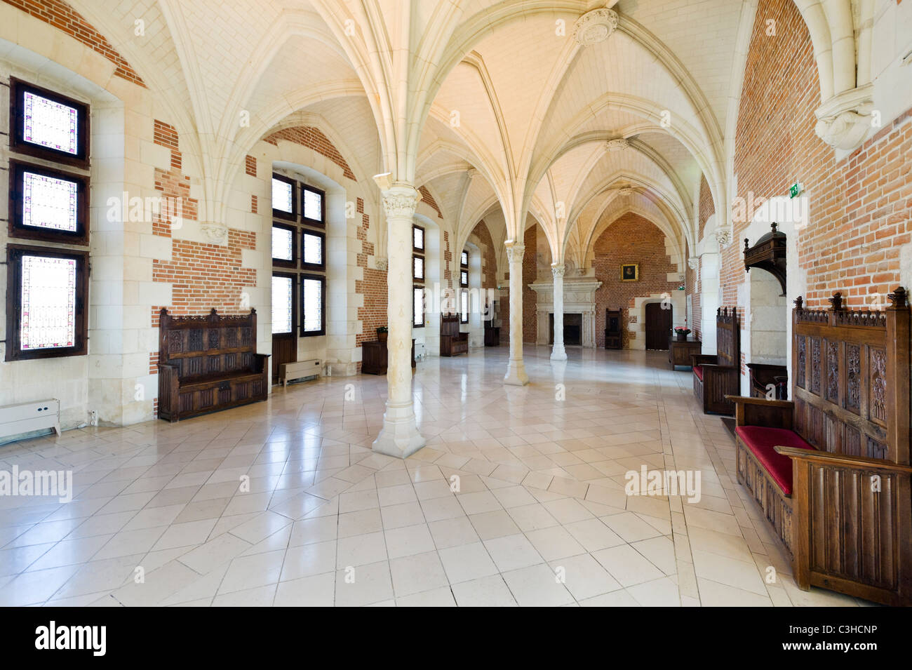 La salle du Conseil (Salle du Conseil), le Chateau d'Amboise, Loire Valley, France Banque D'Images