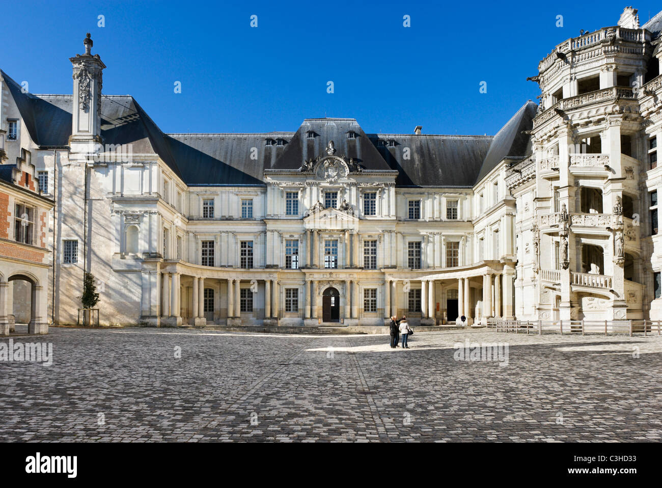 La Gaston d'Orléans et François J'ailes, Château de Blois, Loire, France Banque D'Images