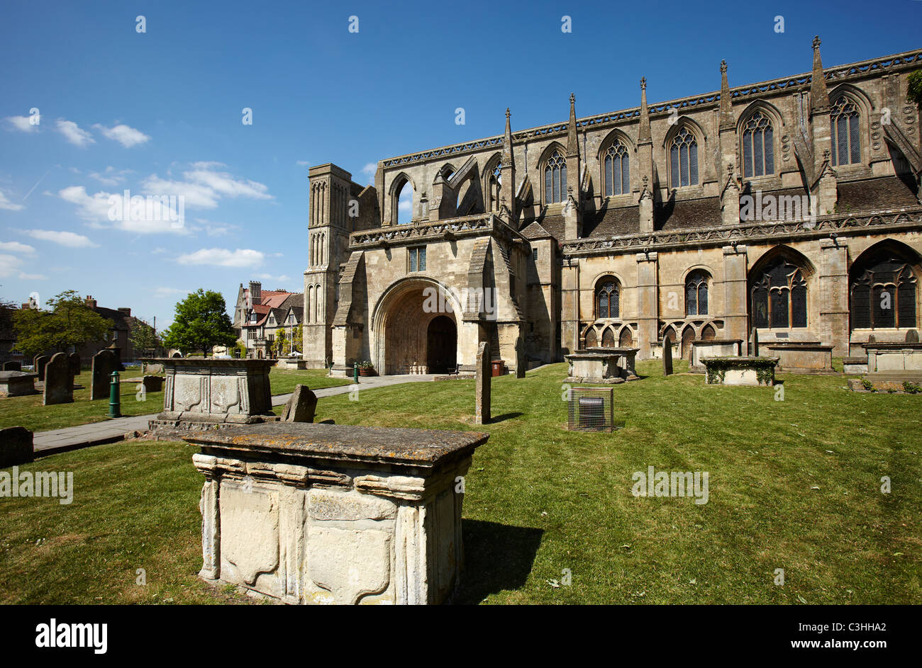 L'Abbaye de Malmesbury, Malmesbury, Wiltshire, Royaume-Uni Banque D'Images