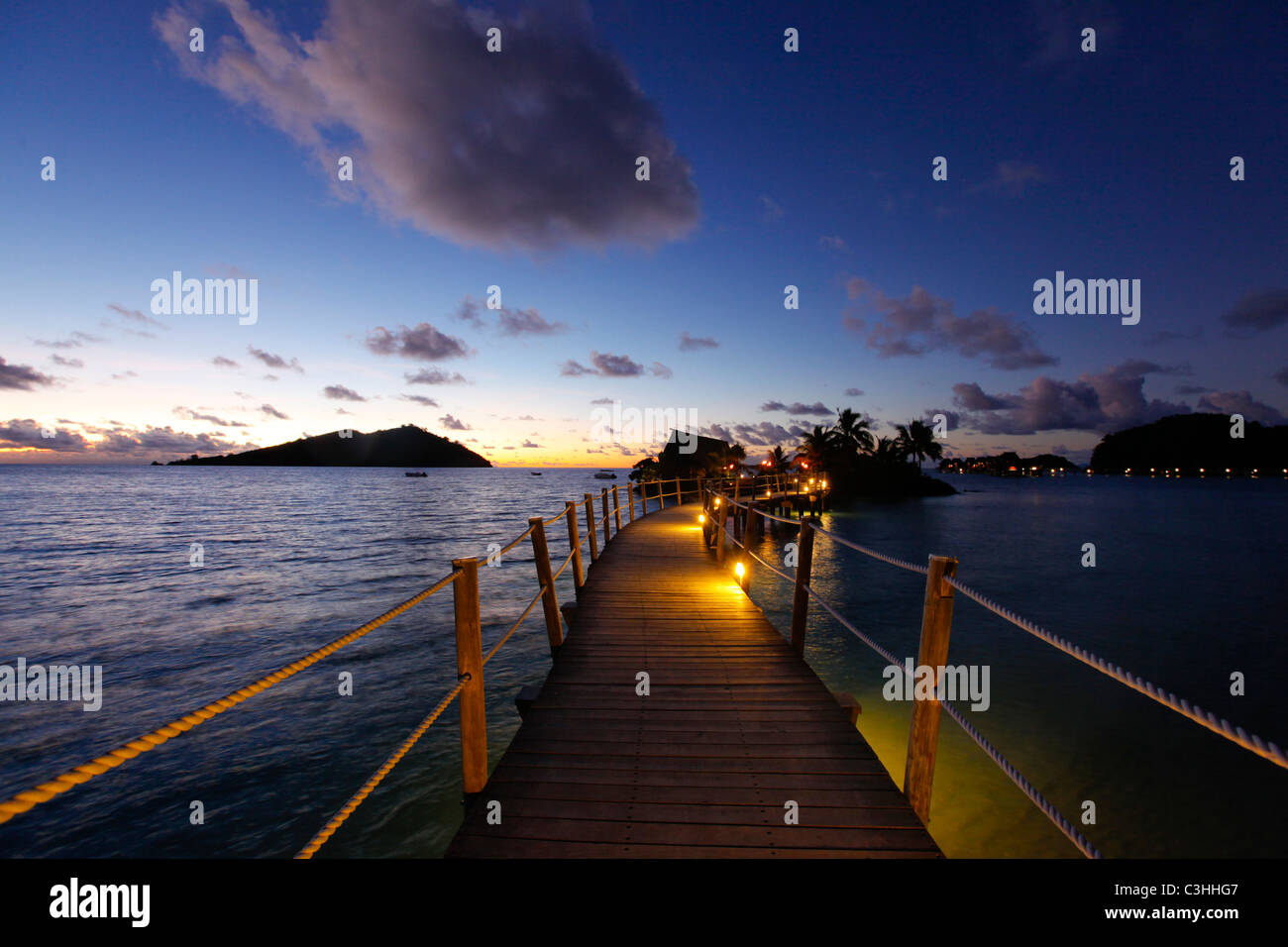 Likuliku Lagoon Resort, Malolo Island, Mamanucas, Fidji Banque D'Images