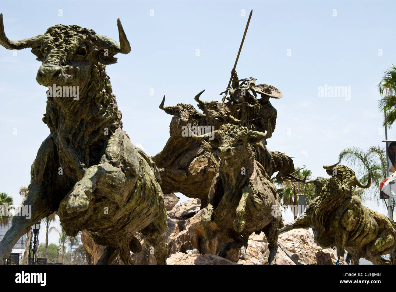 Mexique.Aguascalientes.Monument des taureaux. Banque D'Images