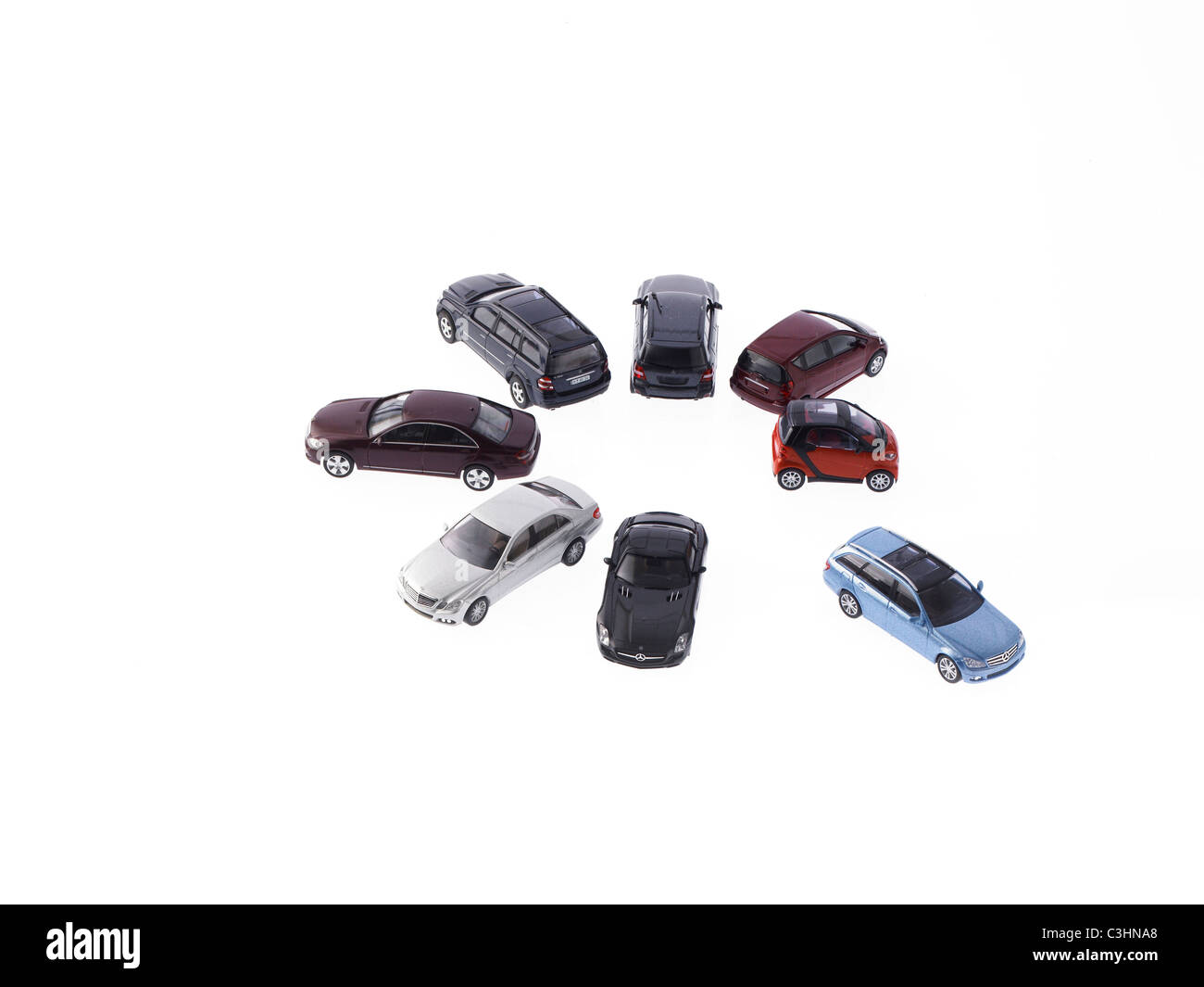 Studio shot of toy cars Banque D'Images